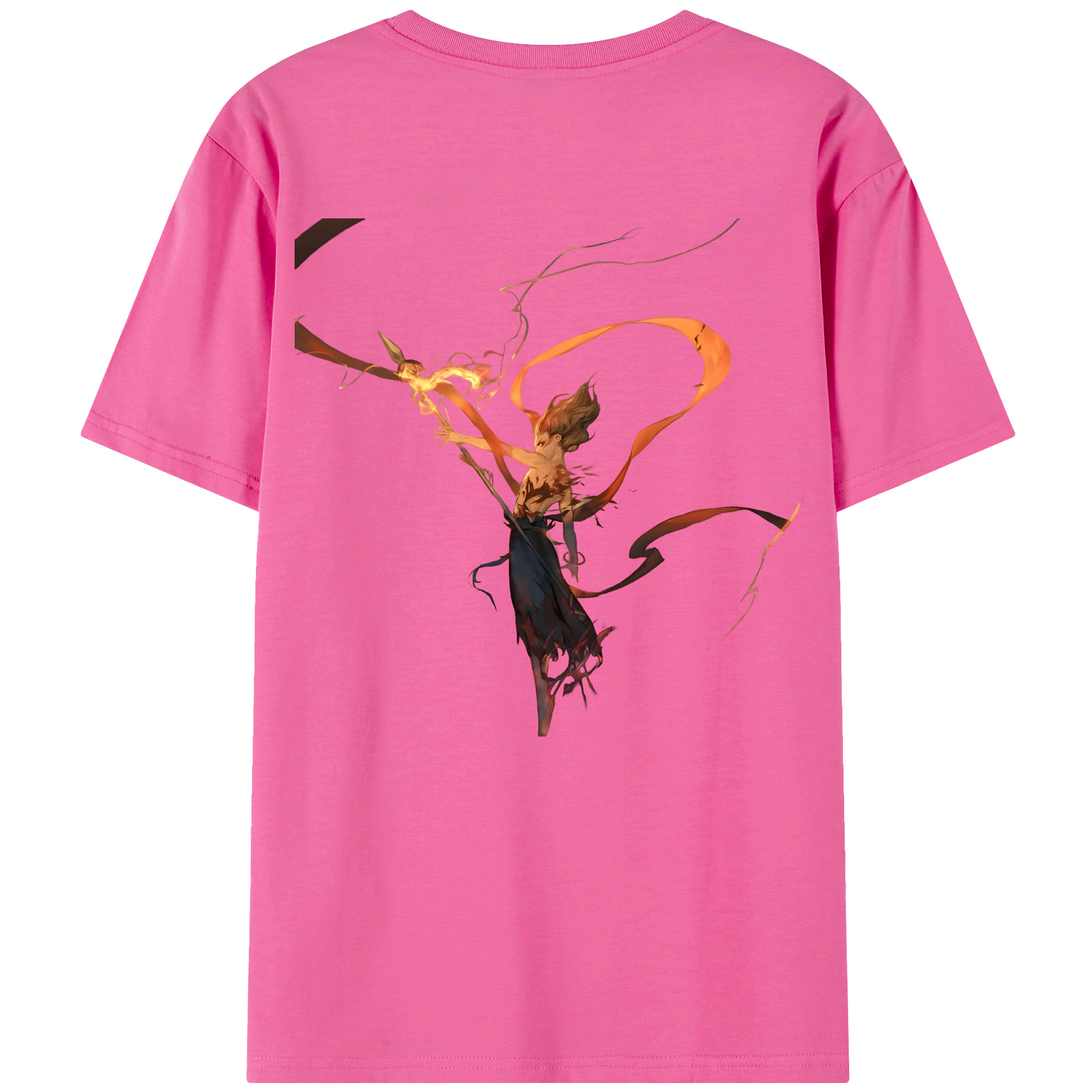（画像用） Ne Zha 2 ナタ 魔童の大暴れ レディース半袖Tシャツ(バックプリント)